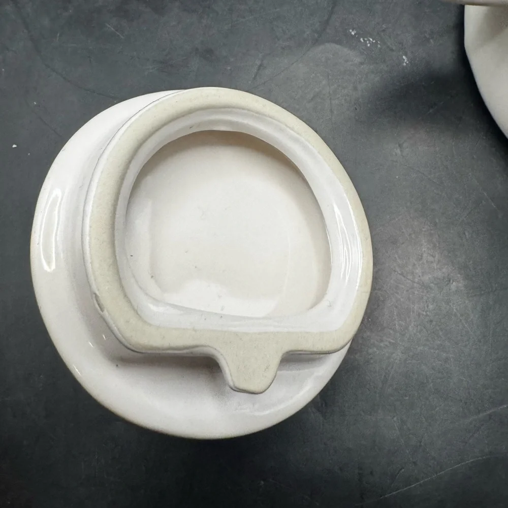 Rae Dunn “ Tea ” Tea Pot Glossy White Ceramic Minimalistic Artisan Collection